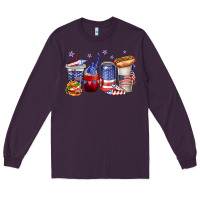 4th Of July Coffee Cups Long Sleeve Tee | Teevron