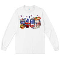 White 4th of july coffee cups Long Sleeve Tee - texasbilliewilder