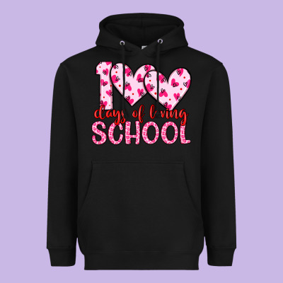 100 Days Of Loving School Heavyweight Hoodie Designed By Artiststas