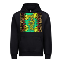 Black softball leopard Urban Hoodie - NancyCooperArtShop