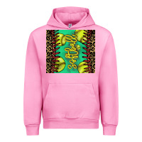 Fuchsia Pink softball leopard Urban Hoodie - NancyCooperArtShop