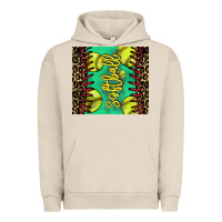 Pigment French Oak softball leopard Urban Hoodie - NancyCooperArtShop