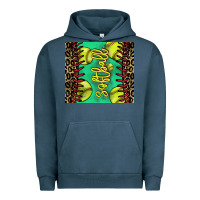 Pigment Midnight Navy softball leopard Urban Hoodie - NancyCooperArtShop