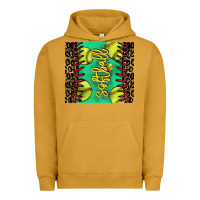 Pigment Peanut Butter softball leopard Urban Hoodie - NancyCooperArtShop