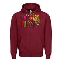 Burgundy taco fiesta Zipper Hoodie - CTS Tumbler Store