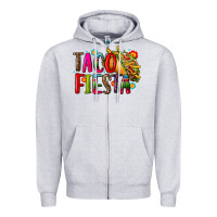 Heather Grey taco fiesta Zipper Hoodie - CTS Tumbler Store