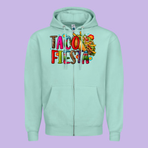 Taco Fiesta Zipper Hoodie Designed By Cts Tumbler Store