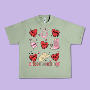 Howdy Valentine Copy Urban Heavy Tee Designed By Maliassmallbusiness