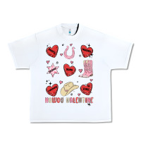 White howdy valentine copy Urban Heavy Tee - MaliasSmallBusiness