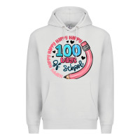 Dove Grey happy 100 days of school Premium Hoodie - MaliasSmallBusiness