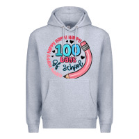 Heather Grey happy 100 days of school Premium Hoodie - MaliasSmallBusiness