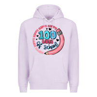 Lilac happy 100 days of school Premium Hoodie - MaliasSmallBusiness