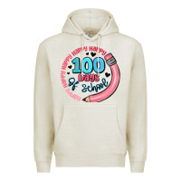 Oatmeal Heather happy 100 days of school Premium Hoodie - MaliasSmallBusiness