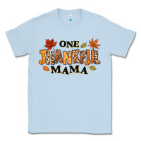 Dusty Blue one thankful mama Classic Tee - texasbilliewilder