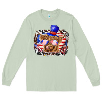 Matcha 4th of july cow Long Sleeve Tee - texasbilliewilder