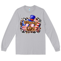 Moon Dust 4th of july cow Long Sleeve Tee - texasbilliewilder
