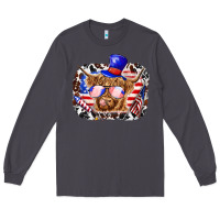 Smoke 4th of july cow Long Sleeve Tee - texasbilliewilder