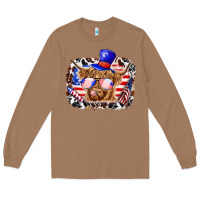 Toasted Coconut 4th of july cow Long Sleeve Tee - texasbilliewilder