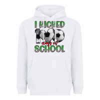 White i kicked 100 days of school Heavyweight Hoodie - Artiststas