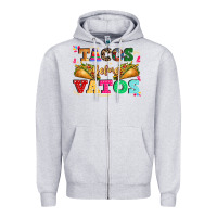 Heather Grey tacos before vatos Zipper Hoodie - CTS Tumbler Store