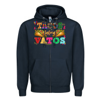 Navy tacos before vatos Zipper Hoodie - CTS Tumbler Store
