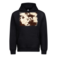Black brown cowhide background Urban Hoodie - NancyCooperArtShop