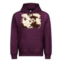 Mauve Wine brown cowhide background Urban Hoodie - NancyCooperArtShop
