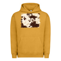 Pigment Peanut Butter brown cowhide background Urban Hoodie - NancyCooperArtShop