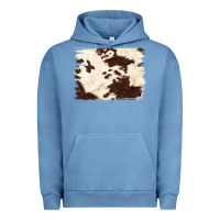Pigment Pebble Blue brown cowhide background Urban Hoodie - NancyCooperArtShop