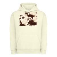 Pigment Pistachio brown cowhide background Urban Hoodie - NancyCooperArtShop