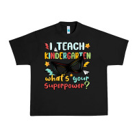 Black i teach kindergarten whats your superpower Urban Heavy Tee - MaliasSmallBusiness