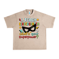 French Oak i teach kindergarten whats your superpower Urban Heavy Tee - MaliasSmallBusiness