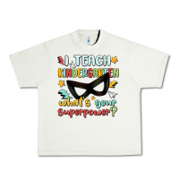 Pistachio i teach kindergarten whats your superpower Urban Heavy Tee - MaliasSmallBusiness