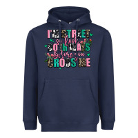 Navy floral i am street so look both ways before you cr Heavyweight Hoodie - AdoDesignShop