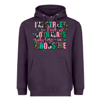 Plum floral i am street so look both ways before you cr Heavyweight Hoodie - AdoDesignShop
