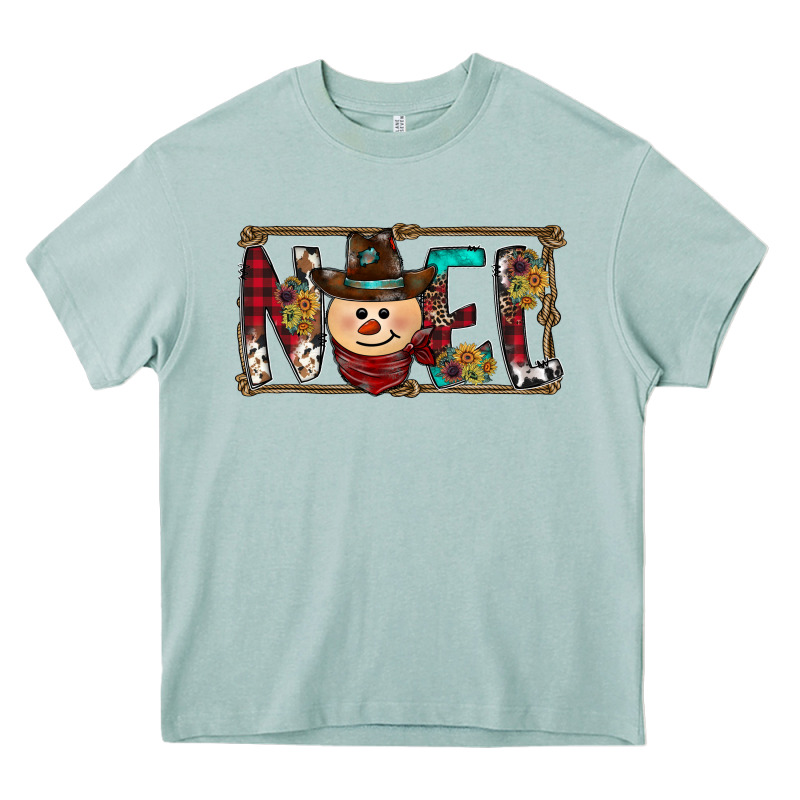 Noel Snowman Christmas Heavy Core Tee by CowhideDigitalArt | Teevron