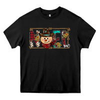 Black noel snowman christmas Heavy Core Tee - CowhideDigitalArt