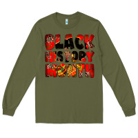 Army Green black history month Long Sleeve Tee - Zillion Design Studio