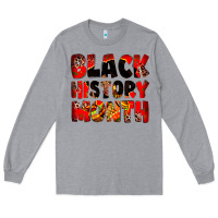 Heather Grey black history month Long Sleeve Tee - Zillion Design Studio