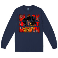 Navy black history month Long Sleeve Tee - Zillion Design Studio