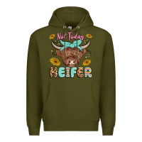 Army Green heifer Premium Hoodie - MaliasSmallBusiness