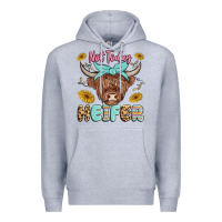 Heather Grey heifer Premium Hoodie - MaliasSmallBusiness