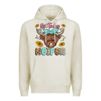 Oatmeal Heather heifer Premium Hoodie - MaliasSmallBusiness