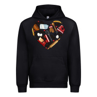 Black bake tools hearts Urban Hoodie - NancyCooperArtShop
