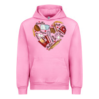 Fuchsia Pink bake tools hearts Urban Hoodie - NancyCooperArtShop