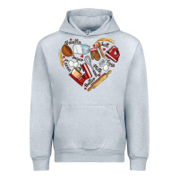 Heather Grey bake tools hearts Urban Hoodie - NancyCooperArtShop