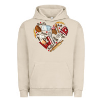 Pigment French Oak bake tools hearts Urban Hoodie - NancyCooperArtShop