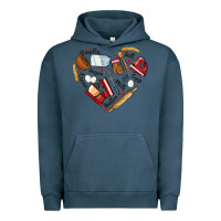 Pigment Midnight Navy bake tools hearts Urban Hoodie - NancyCooperArtShop