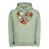 Pigment Oil Green bake tools hearts Urban Hoodie - NancyCooperArtShop