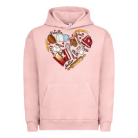 Pigment Salmon bake tools hearts Urban Hoodie - NancyCooperArtShop